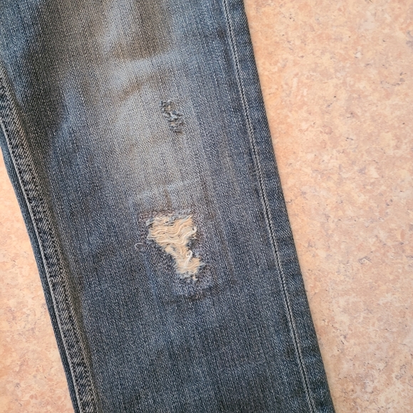 NWT IRO Straight Leg High Rise Indigo Gray Distressed Vix Ankle Jeans in Size 24 - Picture 10 of 13